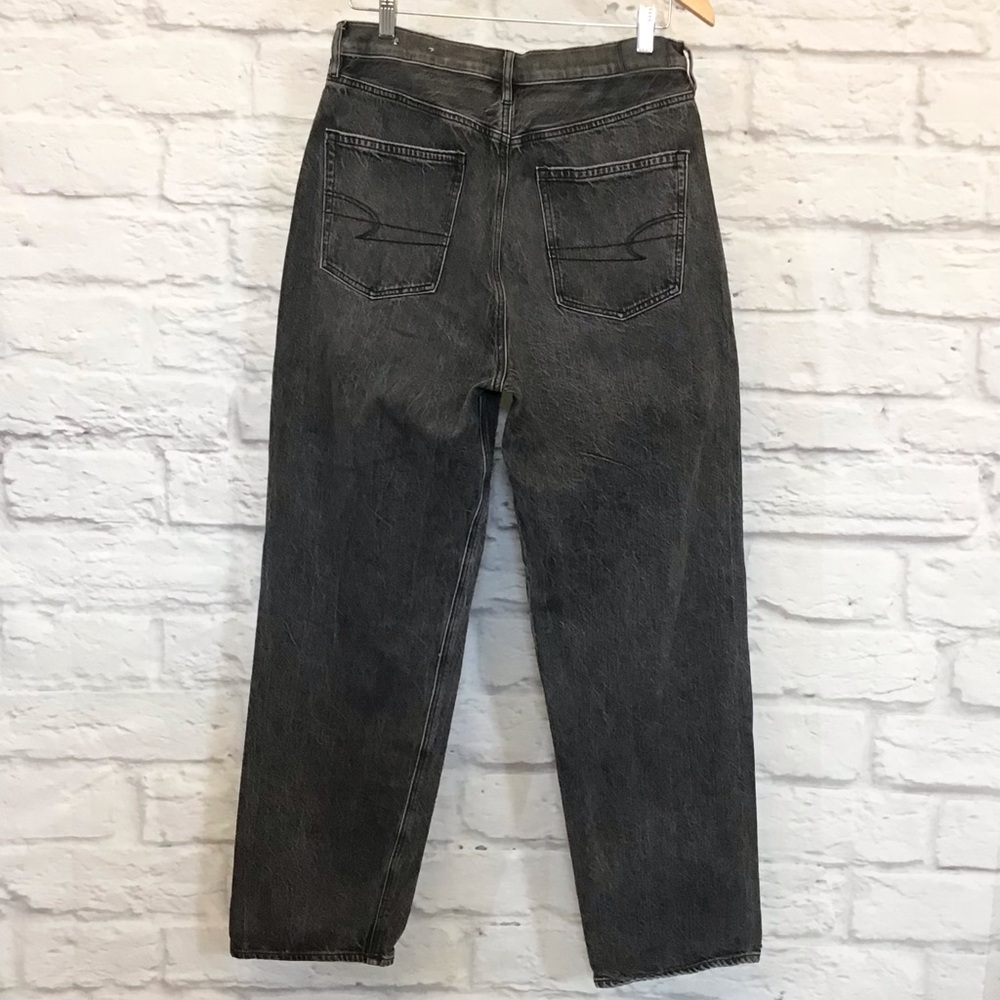 American Eagle 10 Baggy Jeans High Rise Women’s Gray 100% Cotton 2021 - Picture 4 of 10